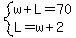 system%28w%2BL=70%2CL=w%2B2%29