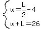 system%28w=L%2F2-4%2Cw%2BL=26%29