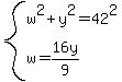 system%28w%5E2%2By%5E2=42%5E2%2Cw=16y%2F9%29