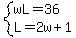 system%28wL=36%2CL=2w%2B1%29