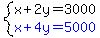 system%28x%2B2y=3000%2Cblue%28x%2B4y=5000%29%29