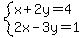 system%28x%2B2y=4%2C%0D%0A2x-3y=1%29