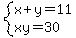system%28x%2By=11%2Cxy=30%29