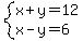 system%28x%2By=12%2Cx-y=6%29