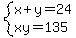 system%28x%2By=24%2Cxy=135%29
