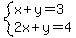 system%28x%2By=3%2C2x%2By=4%29