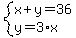 system%28x%2By=36%2Cy=3%2Ax%29