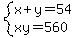 system%28x%2By=54%2Cxy=560%29