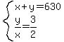 system%28x%2By=630%2Cy%2Fx=3%2F2%29
