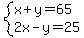 system%28x%2By=65%2C2x-y=25%29