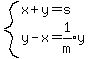 system%28x%2By=s%2Cy-x=expr%281%2Fm%29%2Ay%29