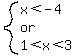system%28x%3C-4%2Cor%2C1%3Cx%3C3%29