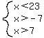 system%28x%3C23%2Cx%3E-7%2Cx%3E7%29