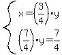 system%28x=%283%2F4%29y%2C%287%2F4%29y=7%2F4%29