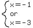 system%28x=-1%2Cor%2Cx=-3%29