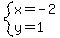 system%28x=-2%2Cy=1%29