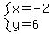system%28x=-2%2Cy=6%29
