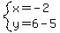 system%28x=-2%2Cy=6-5%29