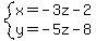 system%28x=-3z-2%2Cy=-5z-8%29