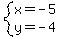 system%28x=-5%2Cy=-4%29