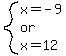 system%28x=-9%2Cor%2Cx=12%29