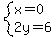system%28x=0%2C2y=6%29