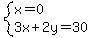 system%28x=0%2C3x%2B2y=30%29