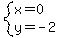 system%28x=0%2Cy=-2%29