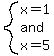 system%28x=1%2Cand%2Cx=5%29