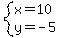 system%28x=10%2Cy=-5%29