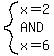 system%28x=2%2C+AND%2C+x=6%29