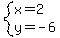 system%28x=2%2Cy=-6%29
