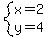system%28x=2%2Cy=4%29