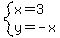 system%28x=3%2Cy=-x%29