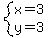 system%28x=3%2Cy=3%29