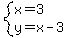 system%28x=3%2Cy=x-3%29