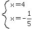 system%28x=4%2Cx=-1%2F5%29