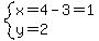 system%28x=4-3=1%2Cy=2%29