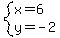 system%28x=6%2Cy=-2%29