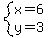 system%28x=6%2Cy=3%29