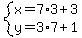 system%28x=7%2A3%2B3%2Cy=3%2A7%2B1%29
