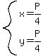 system%28x=P%2F4%2Cy=P%2F4%29