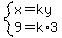 system%28x=ky%2C9=k%2A3%29