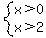 system%28x%3E0%2Cx%3E2%29
