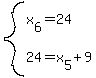 system%28x%5B6%5D=24%2C24=x%5B5%5D%2B9%29