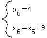 system%28x%5B6%5D=4%2Cx%5B6%5D=x%5B5%5D%2B9%29