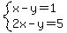 system%28x-y=1%2C2x-y=5%29