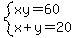 system%28xy=60%2Cx%2By=20%29