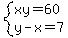 system%28xy=60%2Cy-x=7%29