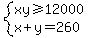 system%28xy%3E=12000%2Cx%2By=260%29